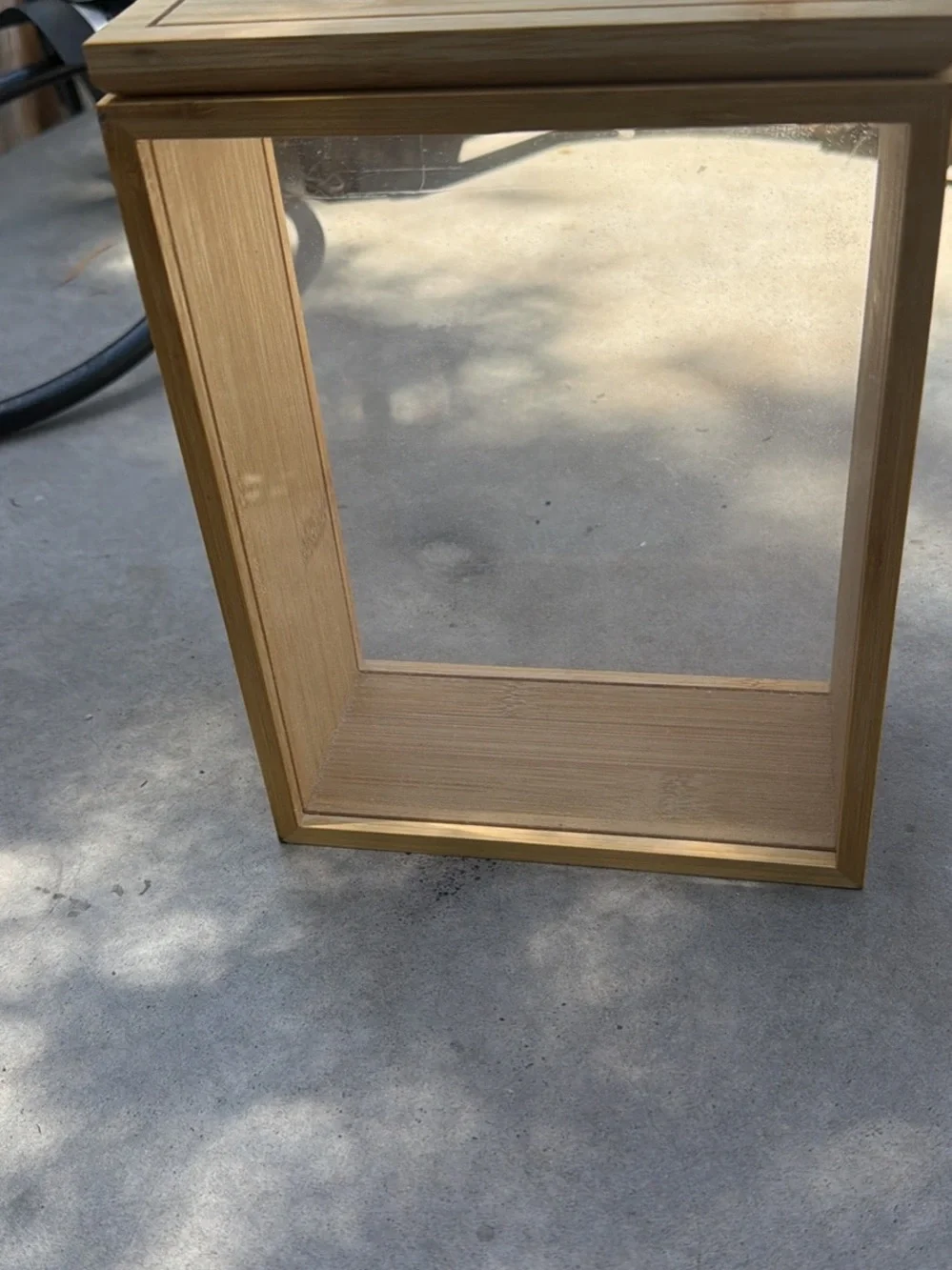 Wood & acrylic food/supply container.